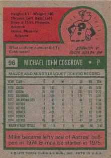 Mike Cosgrove back