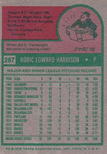 Roric Harrison back