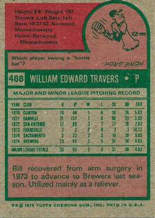 Bill Travers back