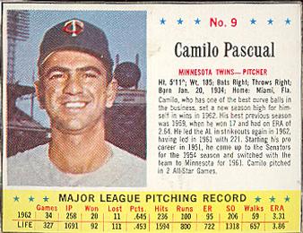 Camilo Pascual #9