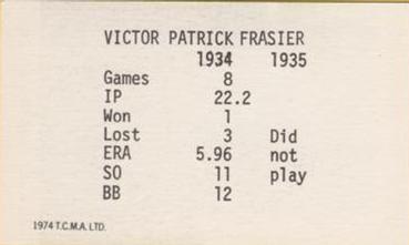 Vic Frazier back