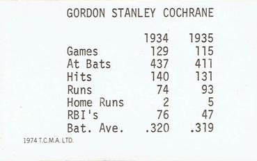Mickey Cochrane back