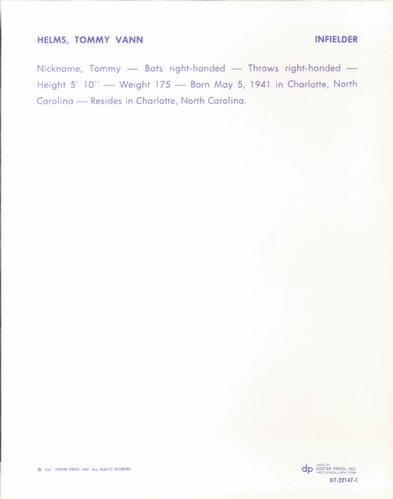 Tommy Helms back