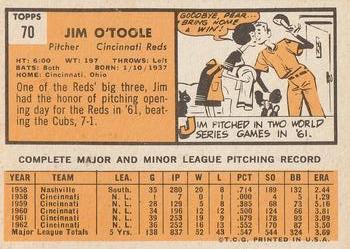 Jim O'Toole back