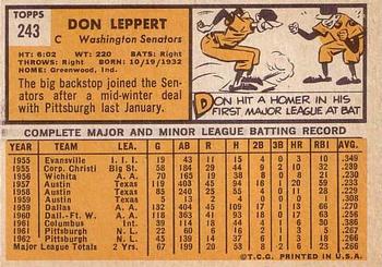 Don Leppert back
