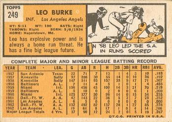 Leo Burke back