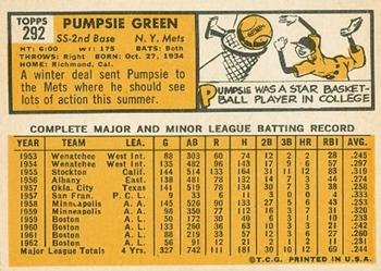 Pumpsie Green back
