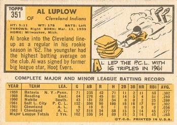 Al Luplow back