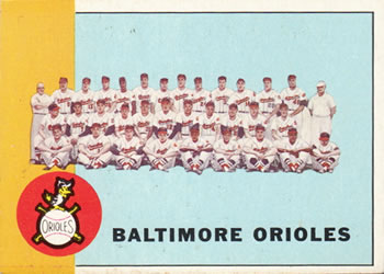 Topps 377 Baltimore Orioles #1963