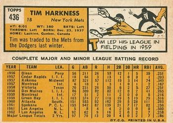 Tim Harkness back