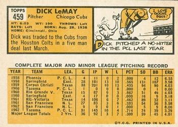 Dick LeMay back