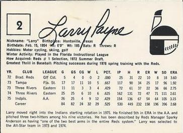 Larry Payne back