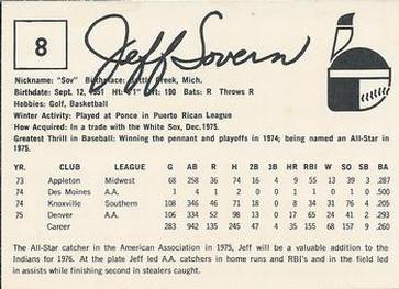 Jeff Sovern back