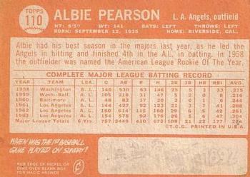 Albie Pearson back