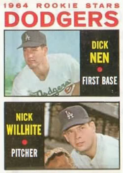 Topps 14 Dodgers 1964 Rookie Stars (Dick Nen / Nick Willhite) #1964