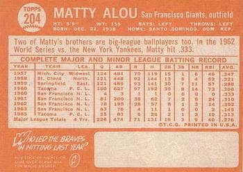 Matty Alou back