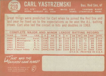 Carl Yastrzemski back