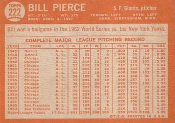 Bill Pierce back