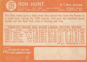 Ron Hunt back