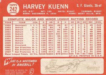Harvey Kuenn back