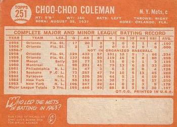 Choo Choo Coleman back