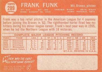 Frank Funk back