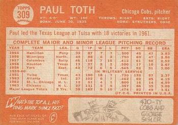 Paul Toth back