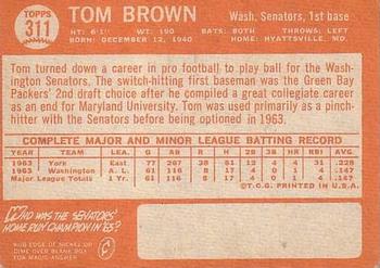 Tom Brown back