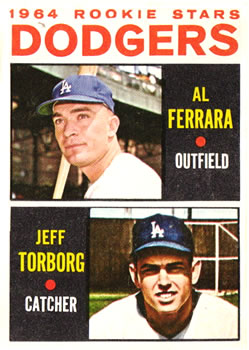 Topps 337 Dodgers 1964 Rookie Stars (Al Ferrara / Jeff Torborg) #1964