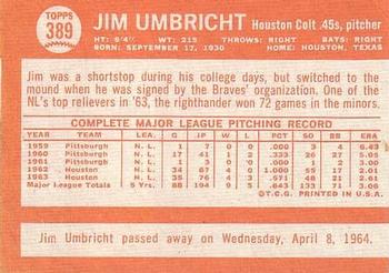 Jim Umbricht back