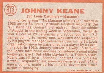 Johnny Keane back