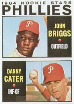 Topps 482 Phillies 1964 Rookie Stars (John Briggs / Danny Cater) #1964