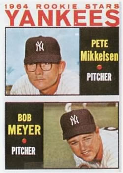 Topps 488 Yankees 1964 Rookie Stars (Pete Mikkelsen / Bob Meyer) #1964
