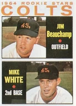 Topps 492 Colts 1964 Rookie Stars (Jim Beauchamp / Mike White) #1964
