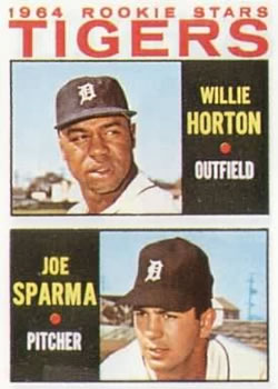 Topps 512 Tigers 1964 Rookie Stars (Willie Horton / Joe Sparma) #1964