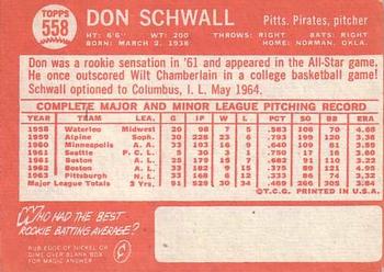 Don Schwall back