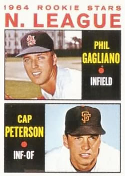 Topps 568 N. League 1964 Rookie Stars (Phil Gagliano / Cap Peterson) #1964