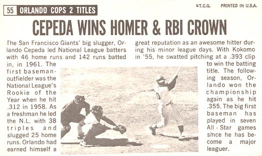 Orlando Cepeda back