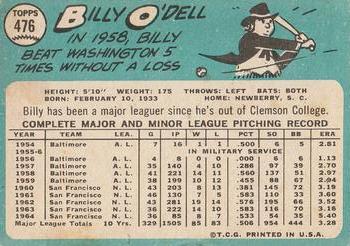 Billy O'Dell back