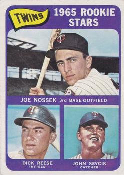 Topps 597 Twins 1965 Rookie Stars (Joe Nossek / Dick Reese / John Sevcik) #1965