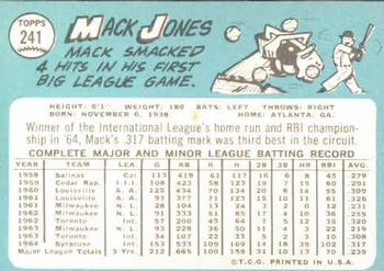 Mack Jones back