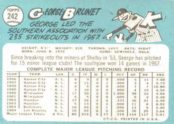 George Brunet back