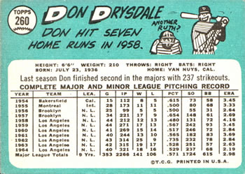Don Drysdale back