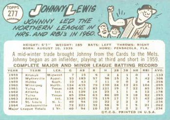 Johnny Lewis back