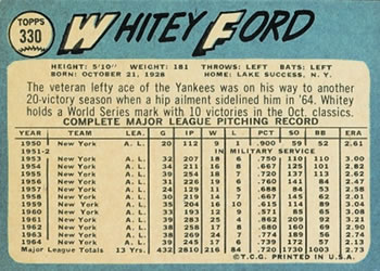 Whitey Ford back