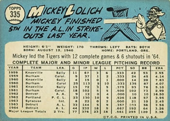 Mickey Lolich back