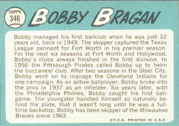 Bobby Bragan back