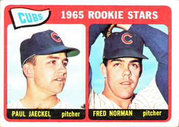 Topps 386 Cubs 1965 Rookie Stars (Paul Jaeckel / Fred Norman) #1965