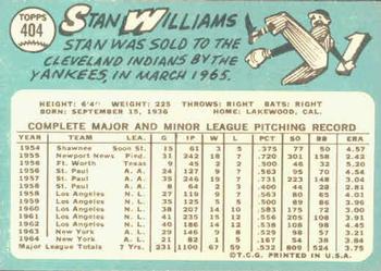 Stan Williams back