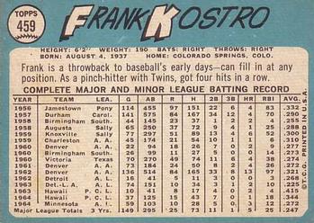 Frank Kostro back